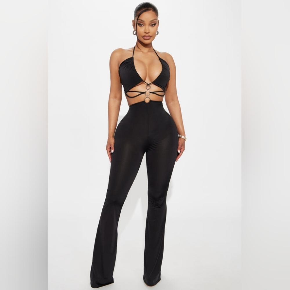 NEW! Fashion Nova Black Cut-Out Jumpsuit
